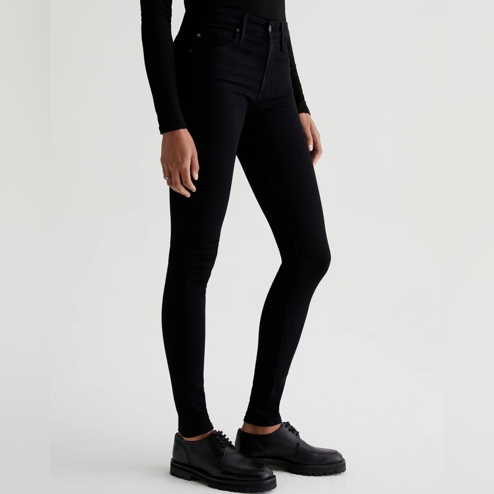 AG Adriano Goldschmied Farrah High-Rise Skinny Ankle Jeans Size 28 in Black